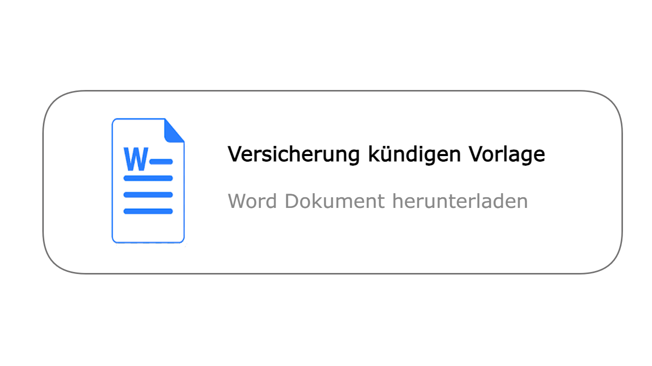 Versicherungen kündigen Vorlage